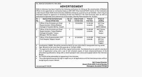 এইডছ নিয়ন্ত্ৰণ সমাজত চিকিত্সা বিষয়া নিযুক্তি