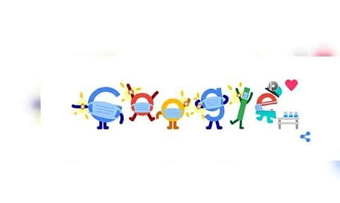 সকলোকে টিকাকৰণ তথা মাস্ক পৰিধান কৰিবলৈ আহ্বান গুগল ডুডলৰ