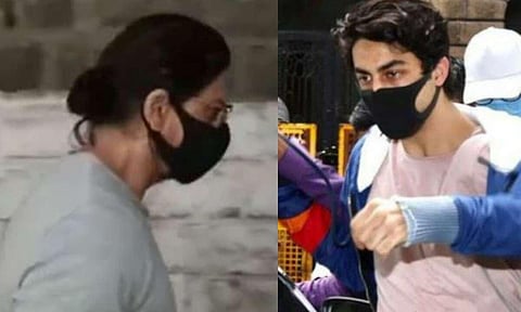 আৰ্থাৰ ৰোড কাৰাগাৰত বন্দী পুত্ৰক সাক্ষাৎ অভিনেতা শ্বাহৰুখ খানৰ