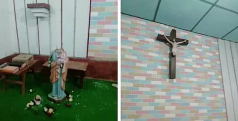 মেঘালয়ঃ উত্তৰ গাৰো পাহাৰত কেথলিক গীৰ্জা ভাঙি লণ্ডভণ্ড কৰিলে দুষ্কৃতিকাৰীয়ে