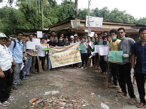 অসম কৃষি বিশ্ববিদ্যালয়ৰ উদ্যোগত স্বচ্ছ ভাৰত অভিযান
