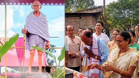 কলাইগাঁও বাসীৰ সপোন বাস্তৱায়িত, জাতিৰ পিতাৰ প্ৰতিমূৰ্ত্তি উন্মোচন ।
