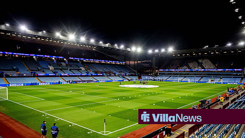 Villa Park under the lights in the Champions League.