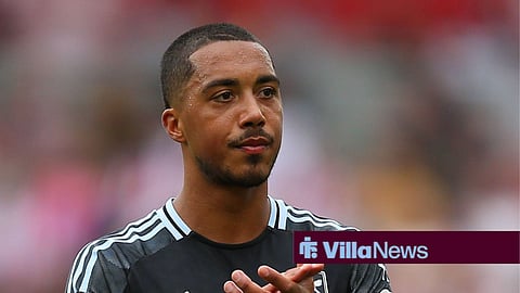 Youri Tielemans applauds the Aston Villa fans.