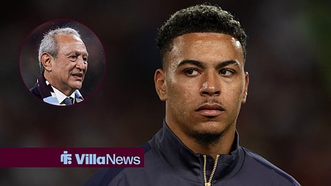 Aston Villa owner Nassef Sawiris is celebrating next to Morgan Rogers of England, who lines up for the national anthems prior to the FIFA World Cup 2026 qualifier match between Serbia and England at Rajko Mitic Stadium on September 9, 2025 in Belgrade, Serbia.