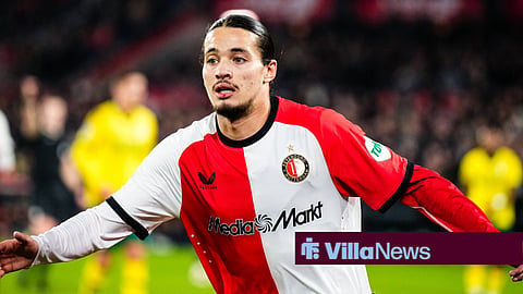 Anis Hadj Moussa playing for Feyenoord, looking left