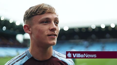 Cole Brannigan speaking after an Aston Villa Under-18s match