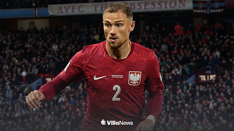 Aston Villa ace Matty Cash in a Poland shirt