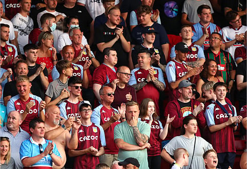 Aston Villa fans watching their side play at Villa Park. (Photo: Imago)