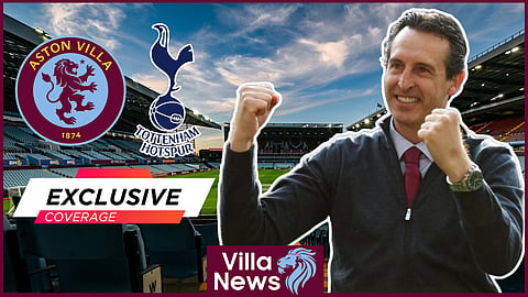 Unai Emery and Aston Villa are battling Tottenham for the top four