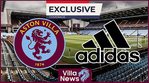 Aston Villa and adidas have agreed a club-record kit deal.
