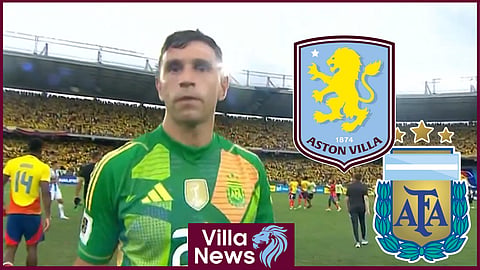 Aston Villa ace Emi Martinez lashes out on international duty. Credit: @Lucho_Picholis via X