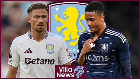 Aston Villa defender Ezri Konsa replaced Matty Cash at right back v Tottenham (credit: Imago)