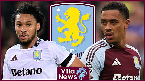 Aston Villa midfielders Boubacar Kamara and Jacob Ramsey (credit: Imago)