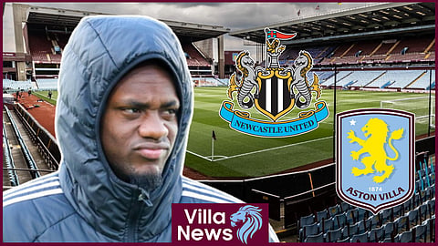 Jhon Duran was sent off during Newcastle United 3-0 Aston Villa. Credit: Imago