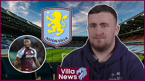 Luke Littler has reacted to Jhon Duran transfer news at Aston Villa. Credit: Imago / PDC YouTube