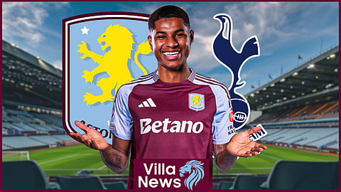 Marcus Rashford to make Aston Villa debut v Tottenham. (Credit - Imago)