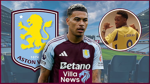 Morgan Rogers sends message to Jhon Duran after Aston Villa exit. (Credit - Imago/@AlNassrFC_EN on X)