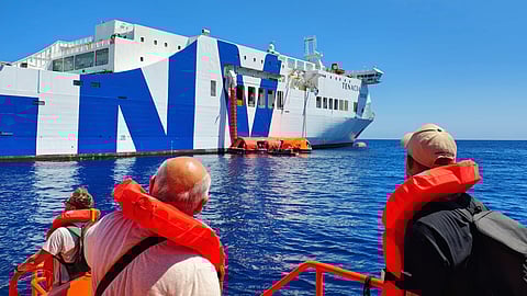Ferry evacuated following onboard fire in Spain's Balearic Islands