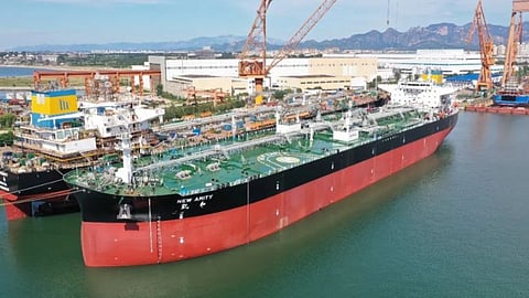 China Merchants Energy Shipping's newest Aframax crude tanker begins sea trials