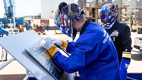 Keel laid for future US Navy destroyer William Charette
