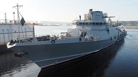 The future Russian Navy Project 22800 guided-missile corvette Taifun