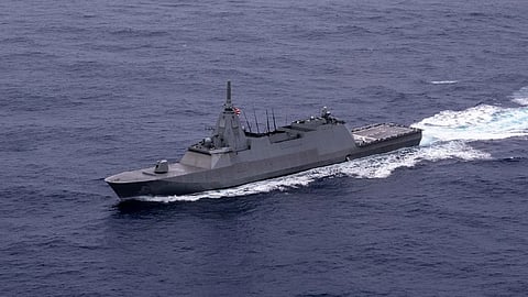 The Japan Maritime Self-Defense Force Mogami-class frigate JS Noshiro underway in the Philippine Sea, October 2023