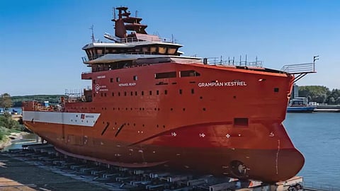 Launch of North Star's CSOV Grampian Kestrel at Vard Braila in Romania
