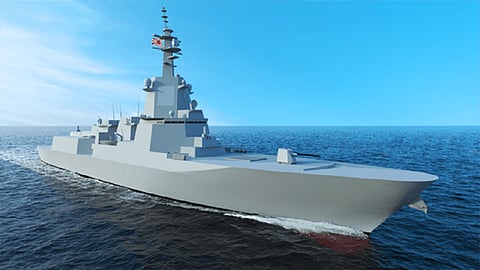Rendering of an Aegis-equipped warship