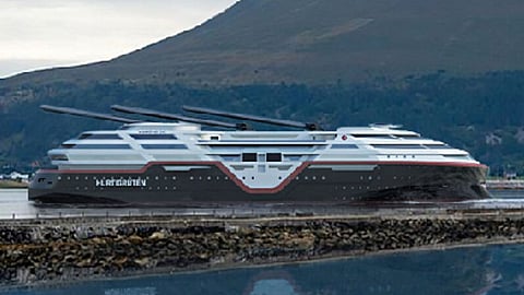 Artist's impression of Hurtigruten's future coastal cruise ship