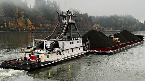 Cindy B and St John underway after the contact with the dock