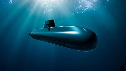 Rendering of a 2,300-tonne submarine