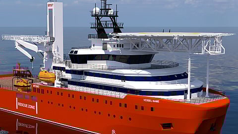 Rendering of OMV Petrom's field support vessel