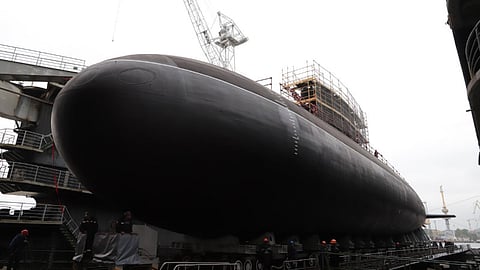 The Project 636.3 submarine Yakutsk prior to being launched into the water for the first time