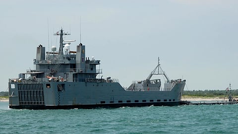 The US Army logistic support vessel General Frank S. Besson conducts operations in support of Joint Logistics Over-The-Shore exercises, June 15, 2009.