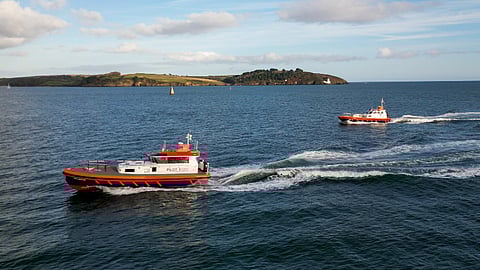 Falmouth Harbour's pilot boats Atlantic (foreground) and Arrow