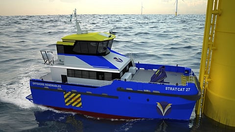 Rendering of a 27-metre crewboat