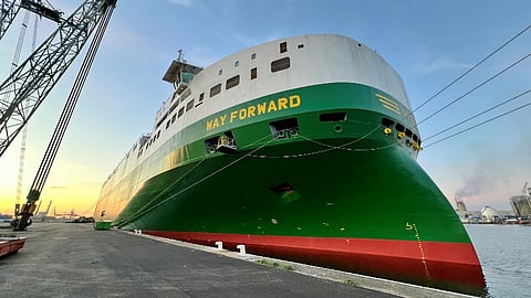 Way Forward at the Port of Emden in Germany