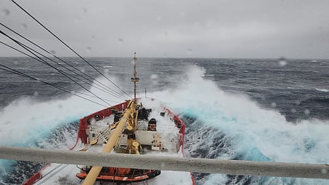 CCGS Sir Wilfrid Laurier underway during Operation North Pacific Guard