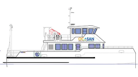 General arrangement drawing of the ocean sampling vessel