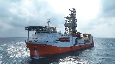 China Geological Survey's new ocean drilling vessel Mengxiang