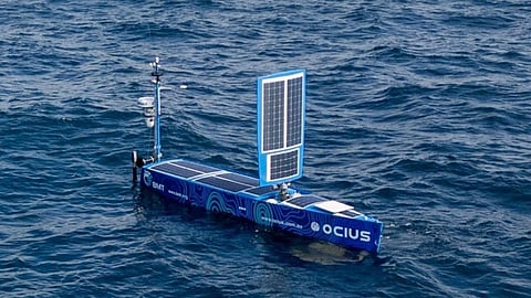 The autonomous vessel operating as part of The Deep Blue Project off Gippsland, Victoria
