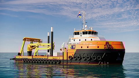 Rendering of Herman Senior's future 49-metre multi-purpose vessel