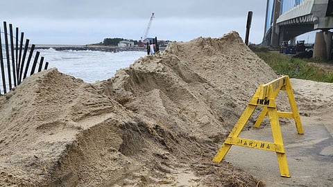 Delaware Seashore State Park being closed off temporarily to allow the dredging works to be undertaken