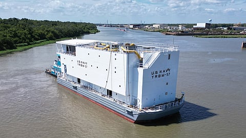 YRBM-57 – US Navy welcomes new class of berthing and messing barge to auxiliary fleet