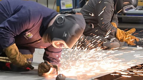 Cutting of the first steel to be used in the construction of the Royal Navy Type 26 frigate HMS Sheffield