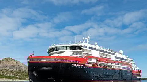 The Hurtigruten cruise ship Roald Amundsen