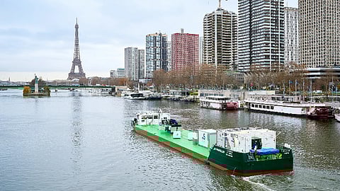 Zulu 06 underway in the Seine following its launch, December 3, 2024