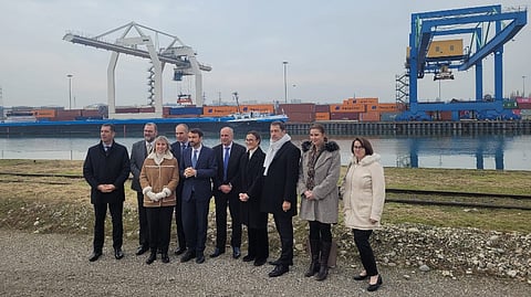 Compagnie Nationale du Rhône announcement ceremony wherein a CMA CGM-led consortium was formally awarded a 30-year concession for operation of two container terminals at the Port of Lyon