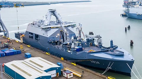 HNLMS Den Helder following its arrival from Romania